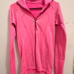 Lululemon Pink Long Sleeve Quarter-Zip Top